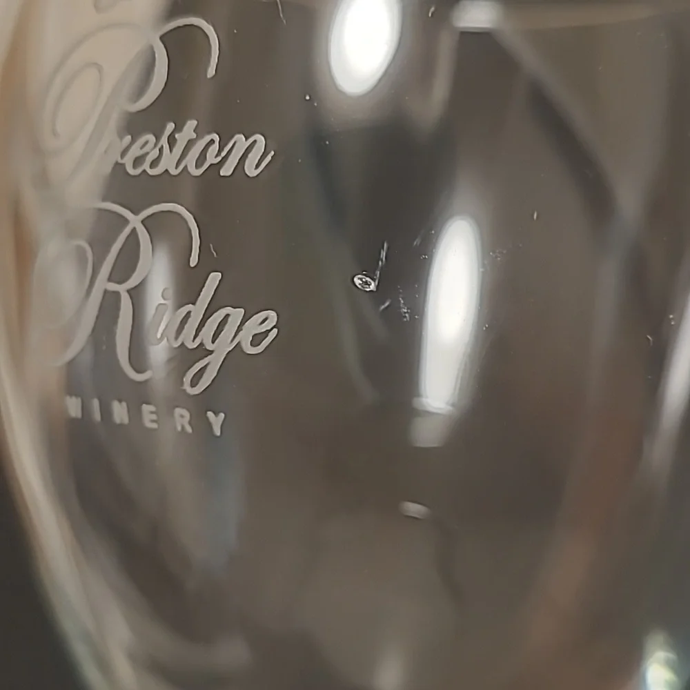 Pair of Preston Ridge Winery Wine Glasses